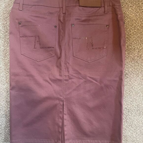 Zara Women's Denim Jeans Skirt Purple XS/EU34/US2 - Picture 3 of 10